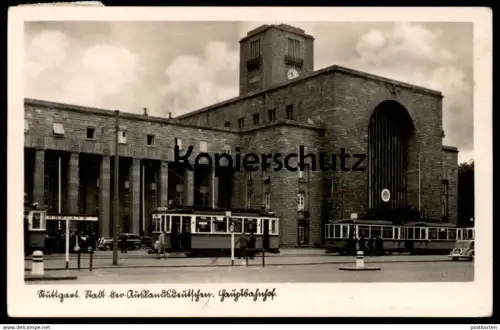 ALTE POSTKARTE STUTTGART HAUPTBAHNHOF 1941 HINDENBURGPLATZ Tram tramway Strassenbahn Bahnhof station gare cpa postcard