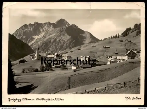 ALTE POSTKARTE KLEINWALSERTAL HIRSCHEGG MIT WIDDERSTEIN PHOTO KESSLER Stempel Sondertarif Ansichtskarte AK cpa postcard
