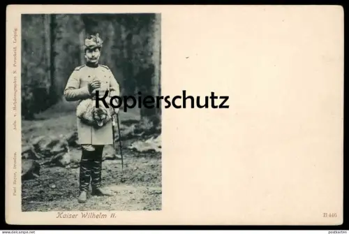 ALTE POSTKARTE KAISER WILHELM II. JAGD STECKE FUCHS FUCHSJAGD fox hunting chasseur chasse AK Ansichtskarte cpa postcard