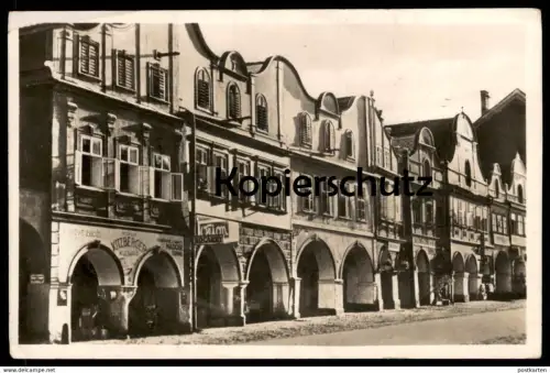 ALTE POSTKARTE DOMAZLICE STARE DOMY NA NAMESTI Kitzberger Klempir Böhmen Czech Republic Ceska Cesko Ansichtskarte AK cpa