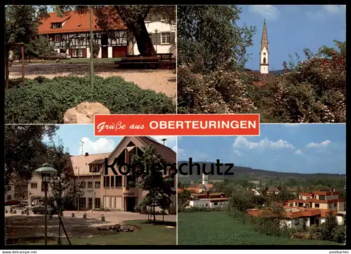 ÄLTERE POSTKARTE GRÜSSE AUS OBERTEURINGEN BODENSEE AK Ansichtskarte cpa postcard
