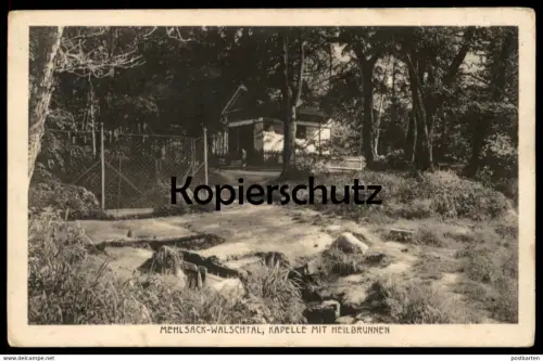 ALTE POSTKARTE MEHLSACK WALSCHTAL KAPELLE MIT HEILBRUNNEN PIENIEZNO OSTPREUSSEN Braniewski Walsza Ansichtskarte postcard