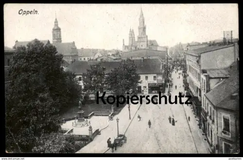 ALTE POSTKARTE OPPELN GESCHÄFT OPPELNER ZEITUNG GEBRÜDER FRIEDRICH OPOLE Opoli Uopole Schlesien Polen poland postcard