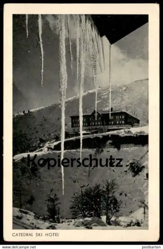 ALTE POSTKARTE CATEDRAL SKI HOTEL PARQUE NACIONAL NAHUEL HUAPI skiing Eis Eiszapfen Argentinien Argentina L'Argentine
