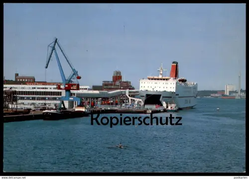 ÄLTERE POSTKARTE KIEL STENA LINE SCHWEDEN KAI DAMPFER PASSAGIERSCHIFF FÄHRE ferry Schiff ship postcard cpa Ansichtskarte