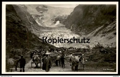 ALTE POSTKARTE KJENDALSBROE LOEN GLACIER KJENDALSBREEN KJENDALEN NORGE Gletscher Norwegen norway Norvege postcard AK cpa