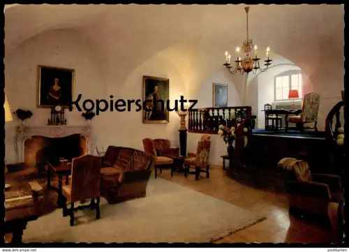 ÄLTERE POSTKARTE HOTEL IM PALAIS SCHWARZENBERG WIEN Bilder Gemälde Kaminuhr Kronleuchter Ansichtskarte AK postcard cpa