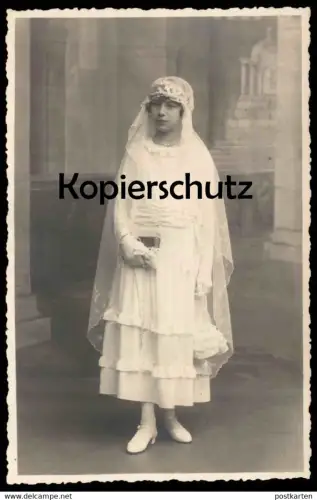 ALTE FOTO POSTKARTE VERVIERS HOCHZEIT BRAUT BRAUTKLEID EHE bride robe de la mariée marriage wedding dress photo postcard