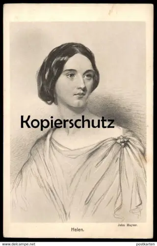 ALTE KÜNSTLER POSTKARTE SHAKESPEARE'S HELDINNEN HELEN JOHN HAYTER Porträt Dame Frau Ansichtskarte postcard