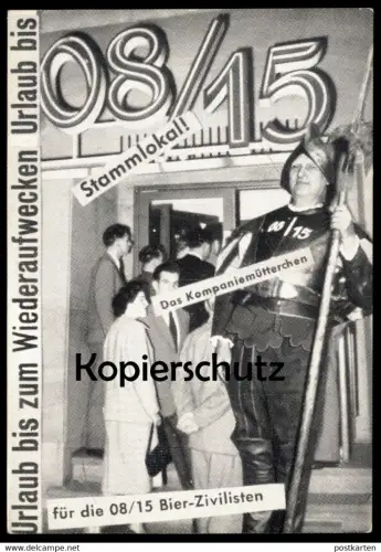 ÄLTERE POSTKARTE FRANKFURT STAMMLOKAL 08/15 DAS KOMPANIEMÜTTERCHEN BIER-ZIVILISTEN cpa postcard Ansichtskarte AK