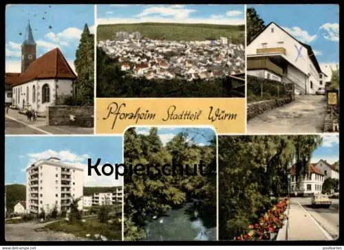 ALTE POSTKARTE PFORZHEIM STADTTEIL WÜRM STEMPEL 2. NOSTALGA BERLIN '80 Ansichtskarte cpa postcard AK