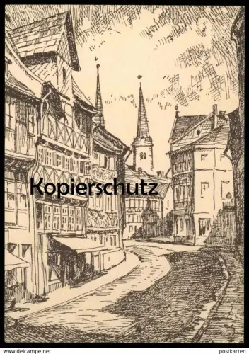 ÄLTERE POSTKARTE HÖXTER BLICK AUF DIE ALTE KREUZUNG MARKTSTRASSE Ansichtskarte AK postcard cpa