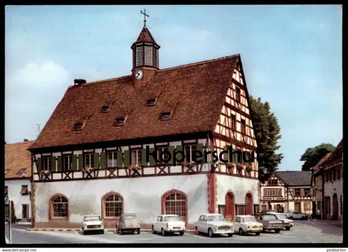 ÄLTERE POSTKARTE BISCHWILLER BAS-RHIN LAUB ANCIENNE MAIRIE CITROEN 2CV ENTE cpa AK Ansichtskarte postcard