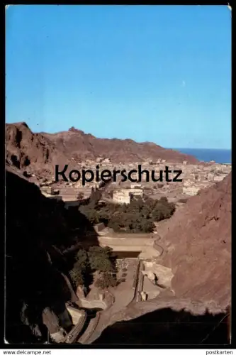 ÄLTERE POSTKARTE ADEN HISTORICAL TANKS AND CRATER TOWN P.D.R.Y. Jemen Adan Republic of Yemen postcard cpa Ansichtskarte