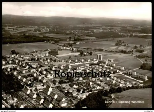 ÄLTERE POSTKARTE SENNE I SIEDLUNG WINDFLÖTE BIELEFELD FLIEGERAUFNAHME LUFTBILD PANORAMA cpa Ansichtskarte postcard AK