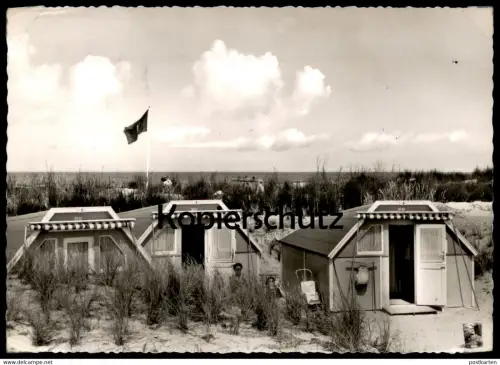 ÄLTERE POSTKARTE HELGOLAND BUNGALOWS AUF DER DÜNE Bungalow Ferienhaus Architektur Insel Ansichtskarte AK postcard cpa