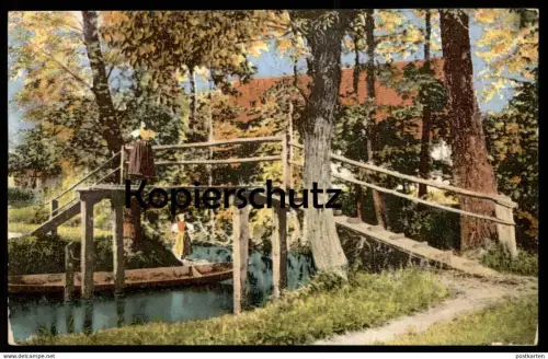 ALTE POSTKARTE GRUSS AUS DEM SPREEWALD PARTIE BEI BURG PHOTOCHROMIE TRACHT Ansichtskarte postcard AK cpa