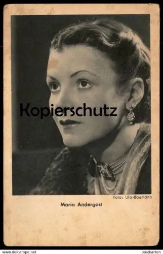 ALTE POSTKARTE MARIA ANDERGAST FILM-SCHAUSPIELERIN actress actrice acteur Foto Ufa-Baumann postcard cpa AK Ansichtskarte