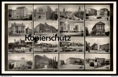 ALTE POSTKARTE BRATISLAVA MIKROSKOP KARTE BANK HLINKA-PLATZ STADTTHEATER SAVOY MANDERLA CAFÉ Ansichtskartecpa postcard