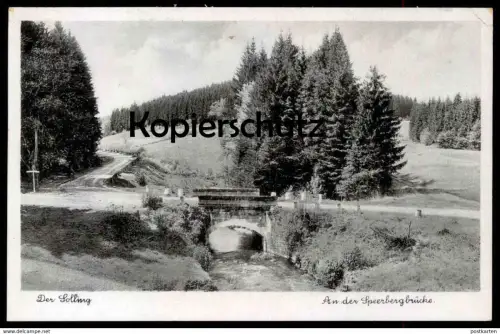 ALTE POSTKARTE AN DER SPEERBERGBRÜCKE 1942 DER SOLLING USLAR Ansichtskarte AK cpa postcard