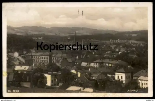 ALTE POSTKARTE ARNAU PANORAMA HOSTINNE Tschechische Republik ceska republika czech republic Ansichtskarte postcard cpa