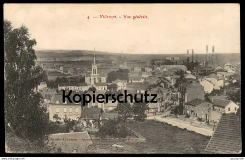 ALTE POSTKARTE VILLERUPT VUE GÉNÉRALE PANORAMA 1915 FELDPOST 1. Weltkrieg guerre Ansichtskarte postcard AK cpa