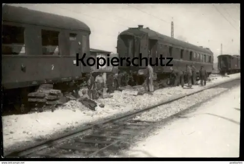 ALTE POSTKARTE EISENBAHNUNGLÜCK BÖHEIMKIRCHEN BBÖ ÖBB UNFALL ENTGLEISUNG DES SCHLAFWAGENS accident Zugunglück postcard
