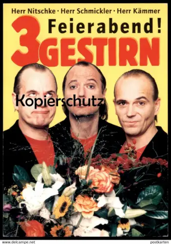 ÄLTERE POSTKARTE KABARETT NITSCHKE SCHMICKLER KÄMMER FEIERABEND 3GESTIRN COMEDIA KÖLN MUSIK SCHWAB postcard AK cpa