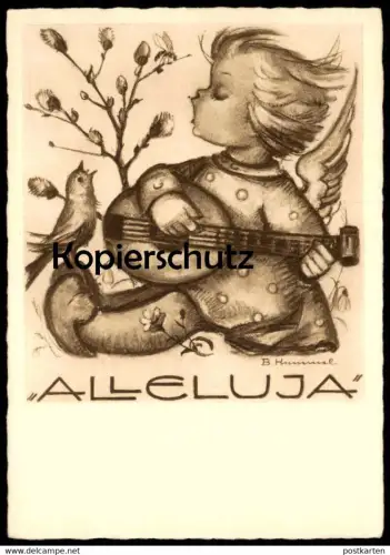 ALTE POSTKARTE ALLELUJA BERTA HUMMEL NR. 4426 MÄDCHEN MIT LAUTE WEIHNACHTEN 1935 Halleluja cpa AK Ansichtskarte postcard