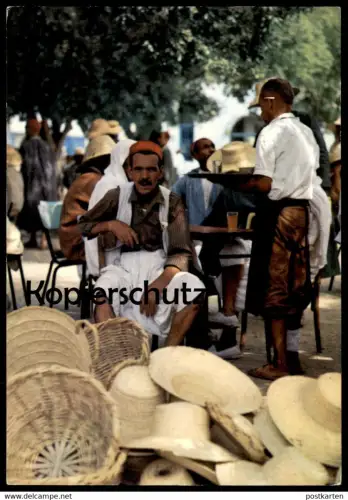 ÄLTERE POSTKARTE DJERBA LE MARCHÉ DE HOUMT-SOUK Vendeur Händler Verkäufer traditional costume postcard cpa Ansichtskarte