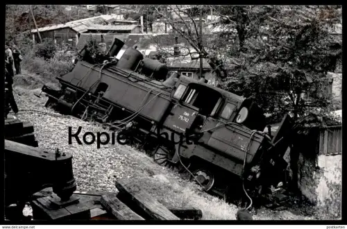 ALTE POSTKARTE EISENBAHN UNGLÜCK BBÖ ÖBB DAMPLOK 75 742 LAA ROTENSEEHOF 1919? train accident Zugunglück Eisenbahnunglück
