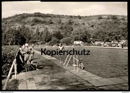 ÄLTERE POSTKARTE THALE HARZ SOMMERBAD Bad Schwimmbad Freibad bath swimming pool piscine Ansichtskarte cpa AK postcard