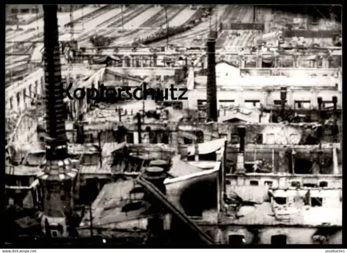 ÄLTERES REPRO FOTO KIEW BAHNHOF ZERSTÖRT station gare Kiev Ukraine postcard Ansichtskarte cpa AK