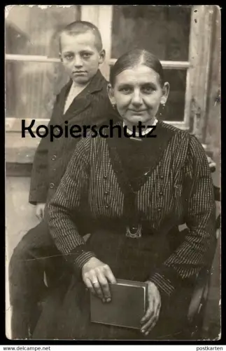 ALTE FOTO POSTKARTE OMA PASCHKY VERWITWETE KRENZIN GEB. MÜLLER LICHTBILD-ANSTALT FREDOW & BRUMMERT MAGDEBURG cpa photo