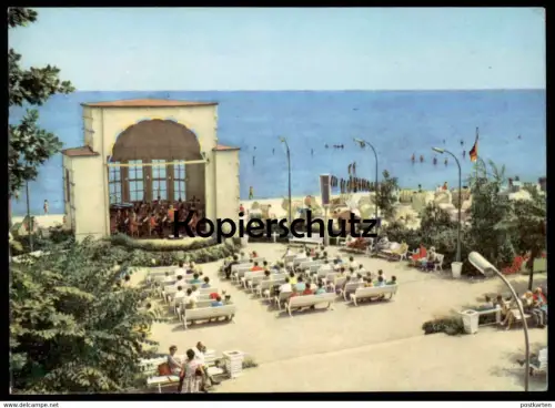 ÄLTERE POSTKARTE SEEBAD BANSIN KONZERTPAVILLON KONZERT Heringsdorf Usedom Uznam Mecklenburg-Vorpommern cpa AK postcard