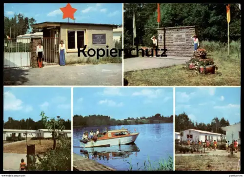 ÄLTERE POSTKARTE TEMPLIN TRADITIONSLAGER KLIM WOROSCHILOW PIONIERORGANISATION ERNST THÄLMANN ROTER STERN postcard cpa AK