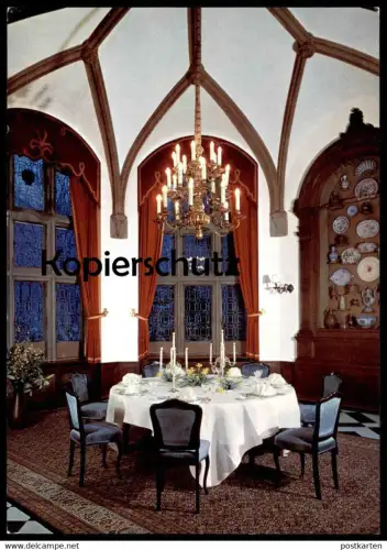 ÄLTERE POSTKARTE KRONBERG IM TAUNUS SCHLOSSHOTEL KLEINER SALON PORZELLAN VITRINE Schloss Hotel postcard AK Ansichtskarte