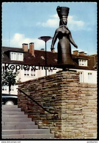 ÄLTERE POSTKARTE KLINGENSTADT SOLINGEN LIEFERFRAU Denkmal Frau Händler monument Ansichtskarte AK postcard cpa