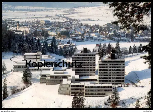 ÄLTERE POSTKARTE OBERAMMERGAU RHEUMAKLINIK IM WINTER Klinik Rheuma Krankenhaus Hospital Ansichtskarte postcard cpa AK