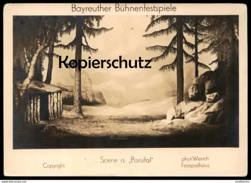 ALTE POSTKARTE BAYREUTHER BÜHNNENFESTSPIELE SCENE A PARSIFAL BAYREUTH FESTPIELE cpa AK Ansichtskarte postcard
