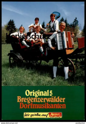 ÄLTERE POSTKARTE ORIGINAL 5 BREGENZERWÄLDER DORFMUSIKANTEN EGG ÖSTERREICH WEILER IM ALLGÄU Kapelle Autogramm autograph
