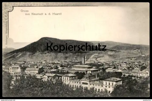 ALTE POSTKARTE GRUSS AUS NEUSTADT AN DER HAARDT PANORAMA TOTALANSICHT Ansichtskarte postcard AK cpa