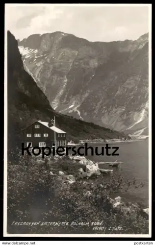 ALTE POSTKARTE ESSEBOTTEN SAETERWYTTE BALHOLM SOGN C. TIETZ NORGE Fjord Norwegen norway Norvege postcard Ansichtskarte