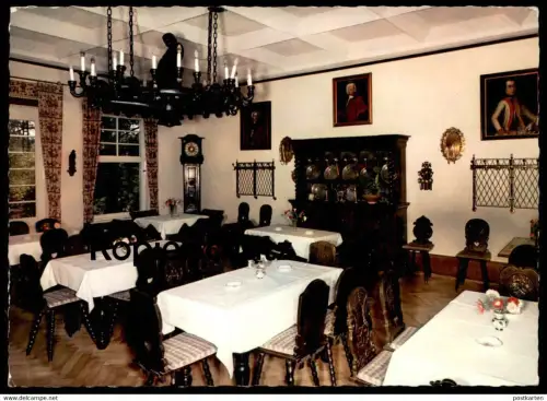 ÄLTERE POSTKARTE HOTEL KÖNIGSTUHL GEGRÜNDET 1706 RHENS AM RHEIN INHABER V. & A. FELKE Ansichtskarte AK postcard cpa