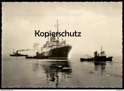 ÄLTERE POSTKARTE M.S. BERLIN NORDDEUTSCHER LLOYD ABLEGEMANÖVER COLUMBUSKAI BREMERHAVEN MS Schiff ship postcard cpa AK