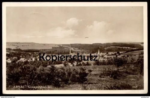 ALTE POSTKARTE ARNAU ELBE GESAMTANSICHT 1933 HOSTINNE Böhmen ceska republika czech republic