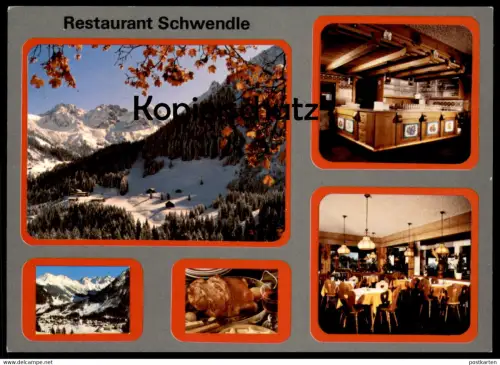 ÄLTERE POSTKARTE MITTELBERG RESTAURANT SCHWENDLE KLEINES WALSERTAL KLEINWALSERTAL Ansichtskarte AK postcard cpa