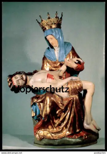 ÄLTERE KARTE GNADENBILD 15. JAHRHUNDERT WALLFAHRTSKIRCHE ZU BORNHOFEN RHEIN LORELEY Jesus Maria Ansichtskarte postcard