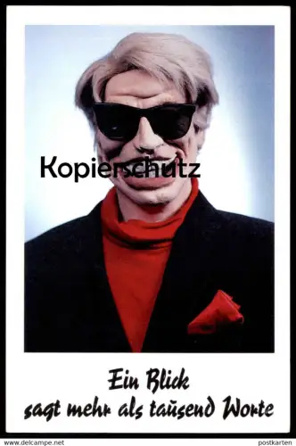 POSTKARTE HURRA DEUTSCHLAND TV SATIRE SHOW EIN BLICK SAGT MEHR ALS TAUSEND WORTE HEINO MUSIKER MUSIK Ansichtskarte AK
