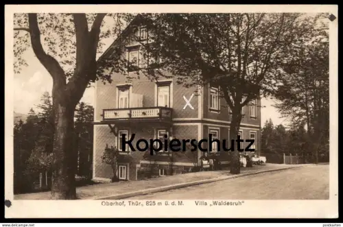 ALTE POSTKARTE OBERHOF THÜRINGEN VILLA WALDESRUH 825 METER Ü. D. M. Ansichtskarte AK postcard cpa